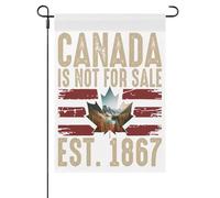 Canada Is Not For Sales Est. 1867 Bandiera Da Cortile Decorative Bandiera Da Esterno Con Occhielli Bandiere Da Cortile Per Balcone Patio Prato 30X45cm