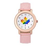 Canada LGBT Pride Orologio da polso da donna, elegante, analogico, al quarzo, cinturino in pelle, Stile:, regular, Cinturino