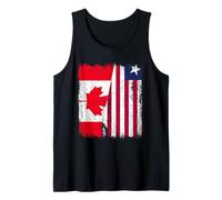 Canada Liberia Maglia Liberiana Canadese Mezza Bandiera Canotta