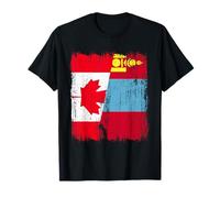 Canada Mongolia Maglia mongola canadese a mezza bandiera Maglietta