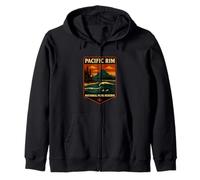 Canada Parchi Nazionali - Pacific Rim Wilderness Ocean Natura Felpa con Cappuccio
