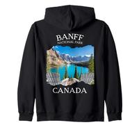 Canada Parco Nazionale Banff Montagne Rocciose Bandiera Moraine Lake Felpa con Cappuccio