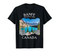 Canada Parco Nazionale Banff Montagne Rocciose Bandiera Moraine Lake Maglietta