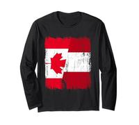 Canada Perù Half Flag Canadian Peruvian Heritage Jersey Maglia a Manica