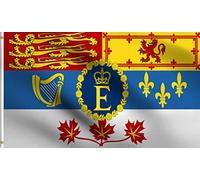 Canada Royal Standard The Q-Ueen'S Personal Canadian Bandiera Del Giardino 90X150Cm Tutte Le Stagioni Bandiere Da Cortile Con Occhielli Bandiera Di All'Aperto Per Sport Dormitorio Celebrazione