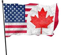 Canada Stati Uniti Bandiera dell'amicizia Bandiera combinata 3x5 Ft Stampa su un lato Striscione bandiera della famiglia di benvenuto