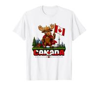 Canada T-Shirt con Mappa della Bandiera del Canada per Bambini canadesi Maglietta