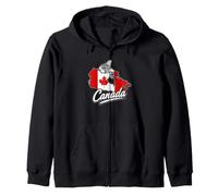 Canada T-Shirt da Uomo con Mappa della Bandiera del Canada da Donna Felpa con Cappuccio