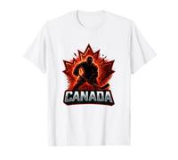 Canada T-Shirt da Uomo con Mappa della Bandiera del Canada da Donna Maglietta