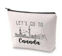 Canada Vacation Gift Canada Trip Travel Case Canada Skyline Cosmetic Bag Let's Go to Canada Journey Together Gift Canada Travel Souvenir, Canada, No