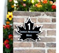 Canadese a Forma di Foglia Casa / Negozio Nome Segni - Custom Nomi,Taglie &