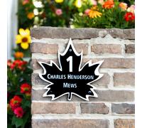 Canadese a Forma di Foglia Casa / Negozio Nome Segni - Custom Nomi,Taglie &