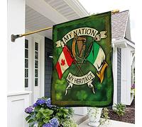Canadese Irlandese La Mia Nazione La Mia Eredità Bandiere All'Aperto Vintage Bandiera Da Giardino Bandiere Pirati Decorazione Per Patio Giardino Interni M