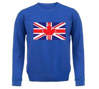 Canadese Union Jack Bandiera - Adulti Felpa/Maglione - Canada UK London Ottawa