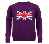 Canadese Union Jack Bandiera - Bambini Felpa/Maglione - Canada UK London Ottawa