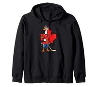 Canadian Goose Mountie Hockey Maple Leaf Canada Felpa con Cappuccio