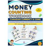 Canadian Money Counting Workbook - Color Edition: Counting book for kids to learn counting Canadian coins and dollars