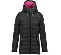 Canadian Peak Astaneak Lady - Parka Longue Epaisse Chaude Femme Automne Hiver - Manteau Fin Capuche Fausse Fourure - Blouson Coupe Vent - Doudoune Elegante Femmes (Gris Fonce M)