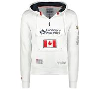 Canadian Peak Galapagos Men - Sweat Homme Capuche Poche Kangourou - Vêtement Sweatshirt Hoody Chaud Manches Longues - Pull Hommes Printemps Ete Automne Hiver (Blanc S)