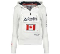 Canadian Peak Gyrelle Lady - Sweat Femme Zip Capuche Poches - Sweatshirt Pull Manches Longues Chaud Hoodie Veste - Femmes Printemps Ete Automne Hiver (Blanc S)