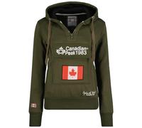 Canadian Peak Gyrelle Lady - Sweat Femme Zip Capuche Poches - Sweatshirt Pull Manches Longues Chaud Hoodie Veste - Femmes Printemps Ete Automne Hiver (Kaki L)