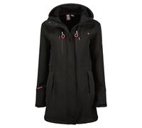 Canadian Peak Turna Lady - Veste Femme Softshell Capuche Impermeable - Manteau Polaire Blouson Coupe Vent Resistant Travail - Vetement Randonnee Ski Automne Hiver Printemps (Noir L)