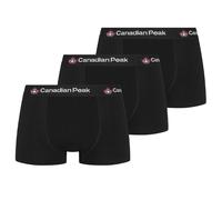 Canadian Peak Uomo Pantaloni Corti Casual Intimo 3 Pezzi Nero Nuovo