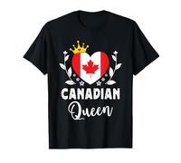 Canadian Queen Canada Flag Proud Canadian Woman Maglietta