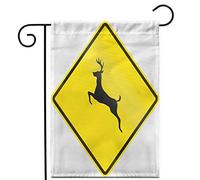 Canadian Road Warning Sign Deer Crossing This Is Bandiere Durevole Bandiera Resistente Alle Intemperie Bandiera Da Giardino Per Interno Esterno Prato 30X45Cm