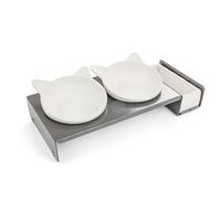 CanadianCat Company Food Bar Cat Diner Ciotole - Metallo: 2 x 250 ml, Ø 15 cm