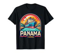 Canal De Panama E Panamense Waterway Maglietta