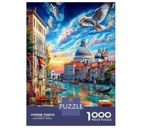 Canal Grande - Venezia Puzzle 1000 Pezzi, Jigsaw Puzzle Difficili Per Adulti E Ragazzi Dai 14 Anni in Su, Home Giochi Puzzle 52x38cm/1000pcs