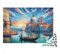 Canal Grande - Venezia Puzzle Da 1000 Pezzi - Puzzle Ad Alta Difficoltà,Giochi Stimolanti Per Tutta La Famiglia 38x26cm/1000pcs