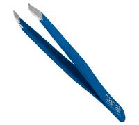 Canal Pinzetta per capelli, angolata, satinata, acciaio inox, 9 cm Blu scuro