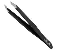 Canal Pinzetta per capelli, angolata, satinata, acciaio inox, 9 cm Nero