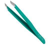 Canal Pinzetta per capelli, angolata, satinata, acciaio inox, 9 cm Verde