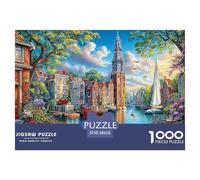Canal SceneUltimate Challenge Jigsaw Puzzles for Adults Conquer The 1000-Piece (Advanced) Impossible, Hard, And Difficult Challenging Puzzle Educational Games - This Is The Pinnacle Gift Jigsaw Puzzl