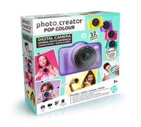 Canal Toys Fotocamera digitale per bambini a doppia lente - Mini fotocamera compatta viola con modalità selfie per 8+ anni - 32 MegaPixel, schermo LCD, 20 cornici e 5 filtri, scheda SD 4 GB inclusa