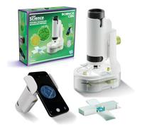 Canal Toys - So Science - Microscopio portatile per bambini da 8 anni - Zoom x250 - Supporto Smartphone - 12 Lame, Accessori & Borsa per il trasporto - Kit STEM educativo e scientifico - IT/en - COS