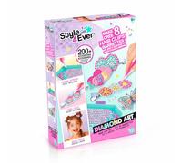 Canal Toys - Style 4 Ever - Diamond Art Fermagli per Capelli da Decorare - Kit Creativo Bambini con 8 Mollette, Strass, Penna Applicatrice e Cera - Idea Regalo Moda 6+ Anni - OFG 334