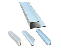 Canale a U in alluminio, Bordo del canale a forma di U in lega alluminio for espositori for mobili, dimensioni multiple(495MMX2-4X3.0MM)