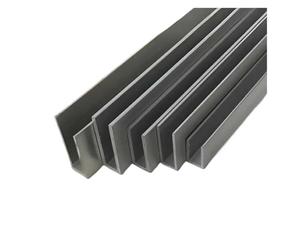Canale a U in alluminio, Canale scanalato equilatero in alluminio a forma di U, lunghezza 500 mm, dimensioni multiple, confezione da 2(500MMX2-50X10X48MM)