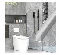 Canale a U in vetro for porta doccia in lega di alluminio | Nero opaco, Argento opaco, Dimensioni multiple, Scenario di utilizzo: Separazione da bagno a umido(Silver,5/16"(8mm)Thick)