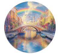 canale Amsterdam1000 Pezzi Rotonda Puzzle ScenarioPuzzle Classico Strumento Musicale Per Bambini Decompressione E Regalo Edugattoivi Per Bambini Difficile E Impossibile1000 pezzi (67.5x67.5cm)
