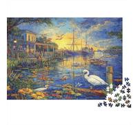 Canale di Amsterdam Puzzle 1000 Pezzi Appeso Al Muro Difficoltà Interblocco Preciso Bambini 1000pcs (75x50cm)