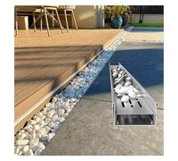 Canale di Drenaggio a Forma di u per Cortile,Kit Griglia per Canale di Riempimento Pietre e Ciottoli,Canalette di Drenaggio Lineari per Cortile,Patio Esterno Del Giardino(H20*W6.5CM/H7.87*W2.56IN)