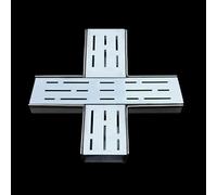 Canale di drenaggio, Canale di drenaggio per patio sottile in acciaio inossidabile, griglia di copertura per scarico garage/piscina/terrazza, kit grondaia per gazebo sottile estensibile, larghezza 3,