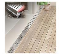 Canale di drenaggio, Canale di drenaggio per patio sottile in acciaio inossidabile, griglia di copertura per scarico garage/piscina/terrazza, kit grondaia per gazebo sottile estensibile, larghezza 3,