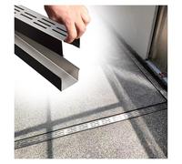 Canale di drenaggio per calcestruzzo resistente da 1 m, in acciaio inox, sistema di drenaggio lineare congiungibile per giardino e patio, confezione da 30 pezzi, 5 x 3 cm