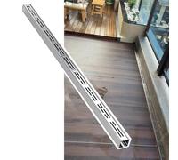 Canale di drenaggio stretto per balcone/giardino/parco giochi/parco/piazza, sistemi di drenaggio per cortili in acciaio inossidabile sottile, resistente ai carichi, 20x5x200 cm/7,9x2x78,7 pollici